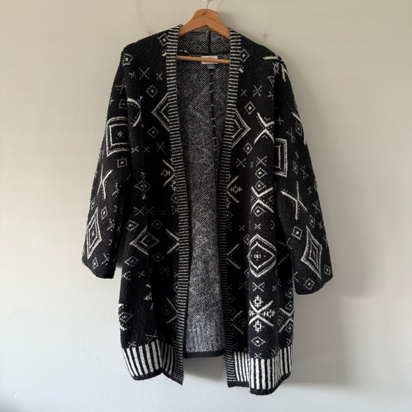 Old Navy Southwest Aztec Prairie Boho Cardigan Sweater Open Front Size Large - Picture 1 of 14